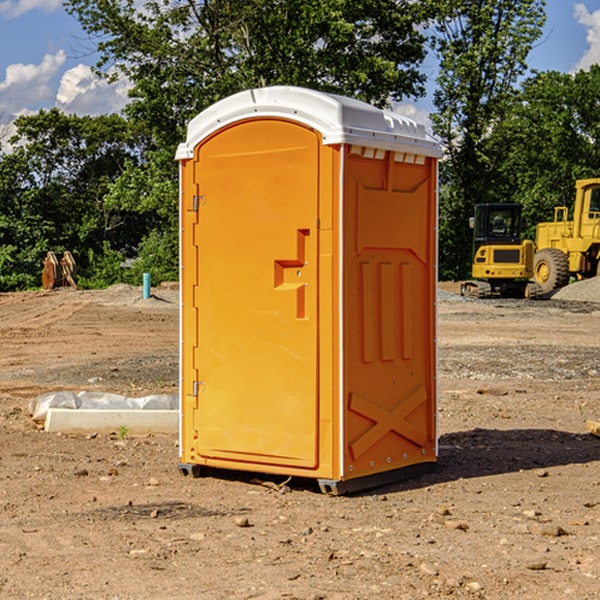 can i customize the exterior of the portable toilets with my event logo or branding in Alma